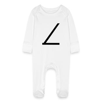 Anschnallgurt - Baby Bio-Schlafanzug mit Kratzhandschuhen - Weiß - Vorne