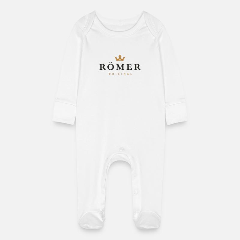 Logo original de la famille Römer - Grenouillère bio avec gants Bébé - blanc