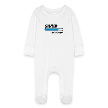 Sister loading - Grenouillère bio avec gants Bébé - blanc - Devant