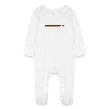 Awaiting design file - Baby Organic Sleepsuit with Scratch Mitts - white - Front