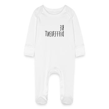 Be different - Baby Organic Sleepsuit with Scratch Mitts - white - Front