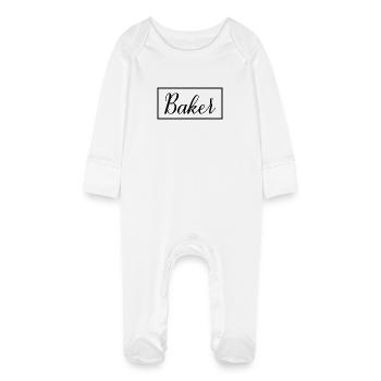 Baker Proud Graduated Baking Pastry Student - Baby Organic Sleepsuit with Scratch Mitts - white - Front