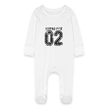Mitrovice Mitrovica 02 Albanais du Kosovo cadeau - Grenouillère bio avec gants Bébé - blanc - Devant