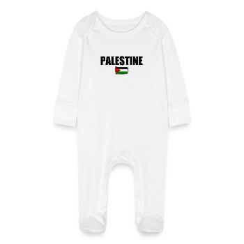 Palestine Palestine - Grenouillère bio avec gants Bébé - blanc - Devant