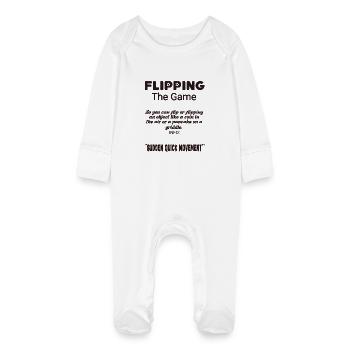 Flipping the game slang - Baby Organic Sleepsuit with Scratch Mitts - white - Front