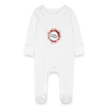 Eier symbol - Baby Bio-Schlafanzug mit Kratzhandschuhen - Weiß - Vorne
