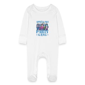 Après-ski Party Gang Licorne - Grenouillère bio avec gants Bébé - blanc - Devant