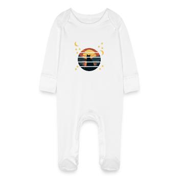 CAT1 Plan de travail 1 copie - Grenouillère bio avec gants Bébé - blanc - Devant