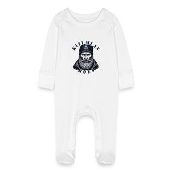 East Frisian North Sea Seaman Klei Mi An Mors - Baby Organic Sleepsuit with Scratch Mitts - white - Front