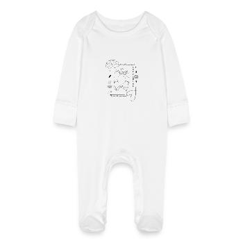 Mind & Heart Connection - Baby Organic Sleepsuit with Scratch Mitts - white - Front