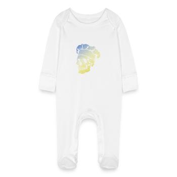 Crâne de chef - Grenouillère bio avec gants Bébé - blanc - Devant