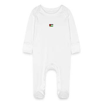 palestine libre - Grenouillère bio avec gants Bébé - blanc - Devant