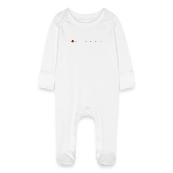 design unavailable - Baby Organic Sleepsuit with Scratch Mitts - white - Front