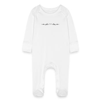 Ornament Line - Baby Organic Sleepsuit with Scratch Mitts - white - Front