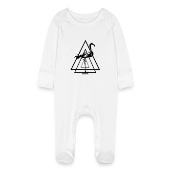 Flamingo. - Baby Organic Sleepsuit with Scratch Mitts - white - Front