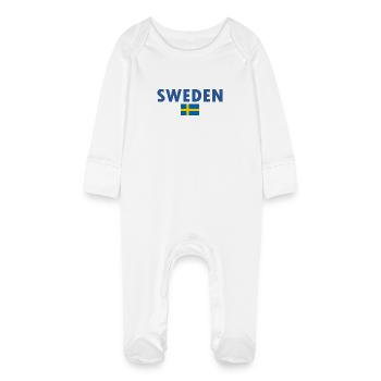 Suède - Grenouillère bio avec gants Bébé - blanc - Devant
