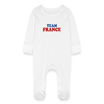 France - Baby Organic Sleepsuit with Scratch Mitts - white - Front