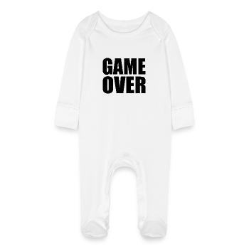 Game over - Grenouillère bio avec gants Bébé - blanc - Devant