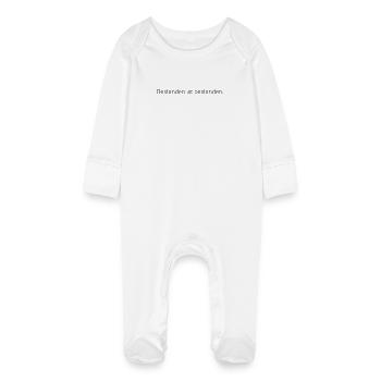Le passage est le passage. - Grenouillère bio avec gants Bébé - blanc - Devant