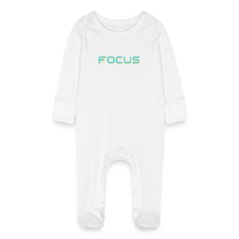 Focus - Baby Organic Sleepsuit with Scratch Mitts - white - Front