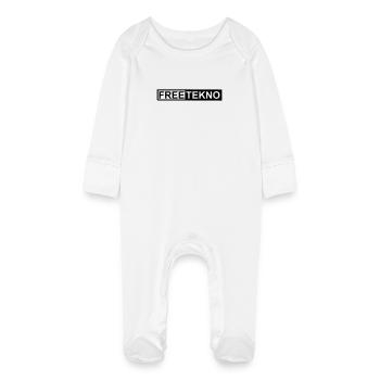 FREE TEKNO - Baby Bio-Schlafanzug mit Kratzhandschuhen - Weiß - Vorne