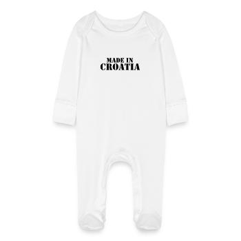 Croatie - Croatie - Hrvatska - Grenouillère bio avec gants Bébé - blanc - Devant