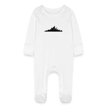 Skyline Leipzig central - Grenouillère bio avec gants Bébé - blanc - Devant