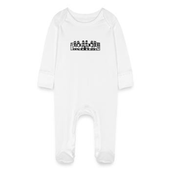 ssnr14 - Grenouillère bio avec gants Bébé - blanc - Devant