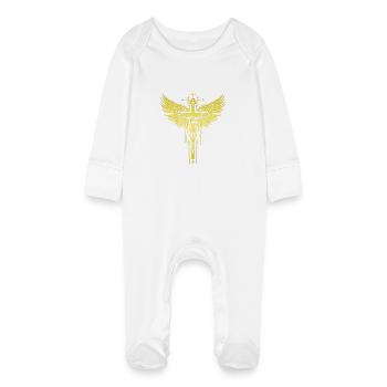 Jésus bible religion chrétienne croix chrétienne christ - Grenouillère bio avec gants Bébé - blanc - Devant