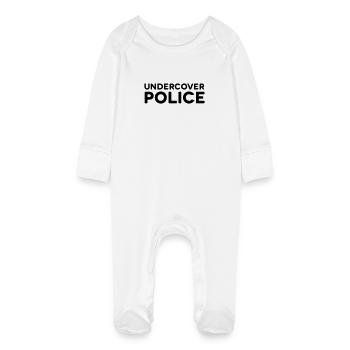 Police - Grenouillère bio avec gants Bébé - blanc - Devant