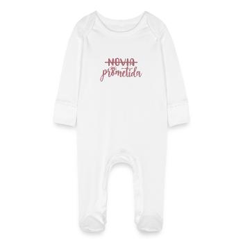 Prometida Fiancée Fiancée Mariage Mariée à être - Grenouillère bio avec gants Bébé - blanc - Devant