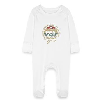 29th birthday September 1996 - 29 years old - Baby Organic Sleepsuit with Scratch Mitts - white - Front