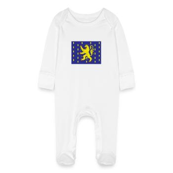 Franche Comté - Grenouillère bio avec gants Bébé - blanc - Devant