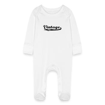 Vintage 1982 - Grenouillère bio avec gants Bébé - blanc - Devant
