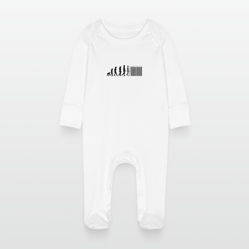 Evolution code à barres Grenouillère bio avec gants Bébé