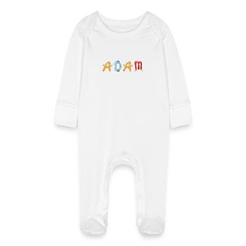 Adam - Baby Organic Sleepsuit with Scratch Mitts - white - Front