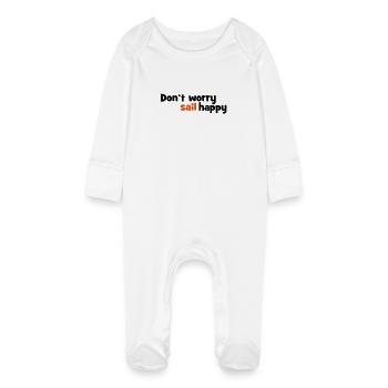 voile - Grenouillère bio avec gants Bébé - blanc - Devant