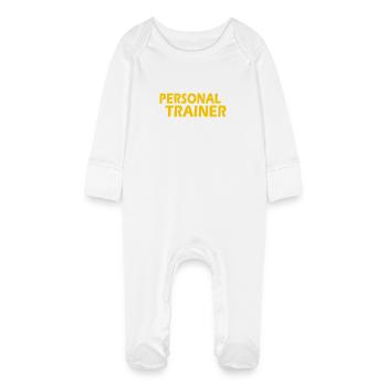 Personal trainer - Grenouillère bio avec gants Bébé - blanc - Devant