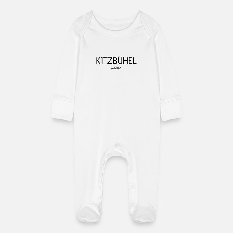 kitzbuehel - Baby Organic Sleepsuit with Scratch Mitts - white