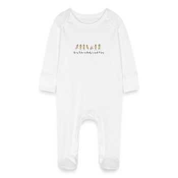 Sing - Baby Organic Sleepsuit with Scratch Mitts - white - Front