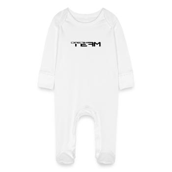 Amis de texte écrit paire équipe de rêve de sport - Grenouillère bio avec gants Bébé - blanc - Devant