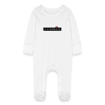 Article 1: Et comme et. - Et Kölsche - Grenouillère bio avec gants Bébé - blanc - Devant