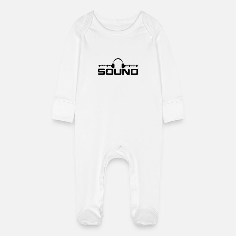 Klang - Baby Bio-Schlafanzug mit Kratzhandschuhen - Weiß