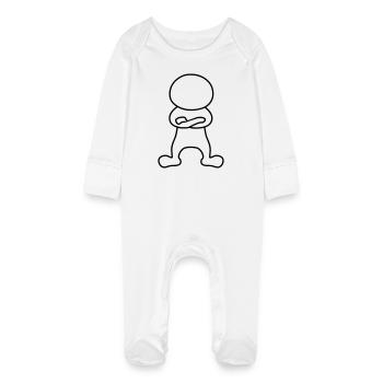 Cool Man - Grenouillère bio avec gants Bébé - blanc - Devant