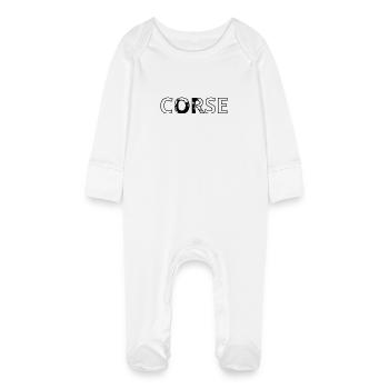 Corsican flag - Baby Organic Sleepsuit with Scratch Mitts - white - Front