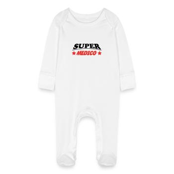 SUPER MEDICO - Grenouillère bio avec gants Bébé - blanc - Devant