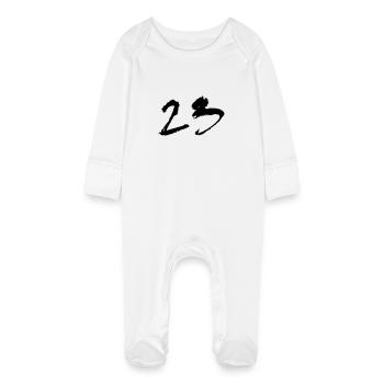 23 - Grenouillère bio avec gants Bébé - blanc - Devant