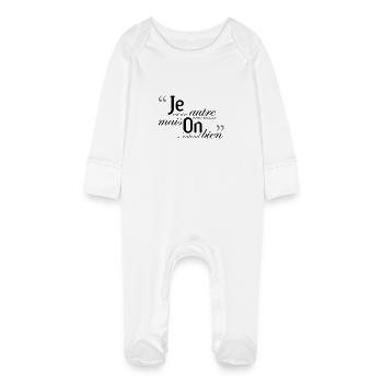 Je est un autre - Grenouillère bio avec gants Bébé - blanc - Devant