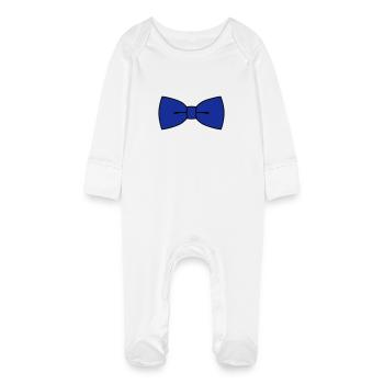 Fliege - Baby Bio-Schlafanzug mit Kratzhandschuhen - Weiß - Vorne