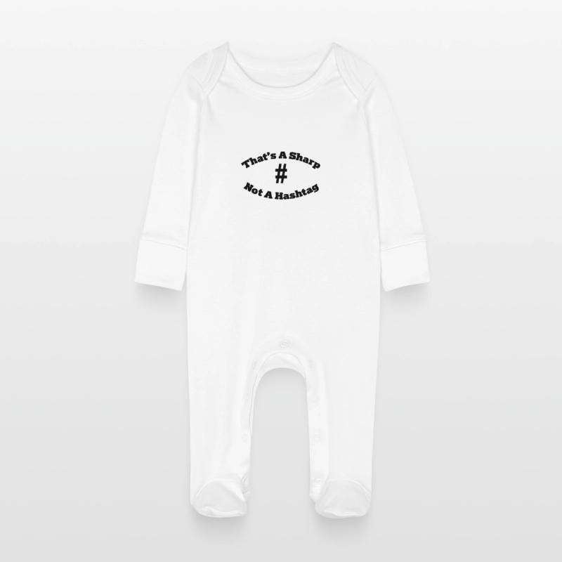 That's a sharp not a hashtag Baby Bio-Schlafanzug mit Kratzhandschuhen